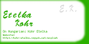 etelka kohr business card